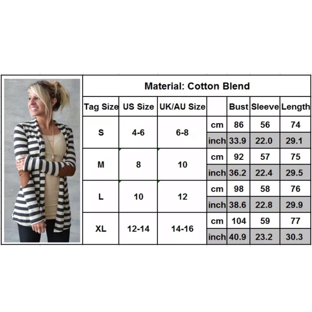 Striped Open-Style Cardigan - Picture 3 of 4